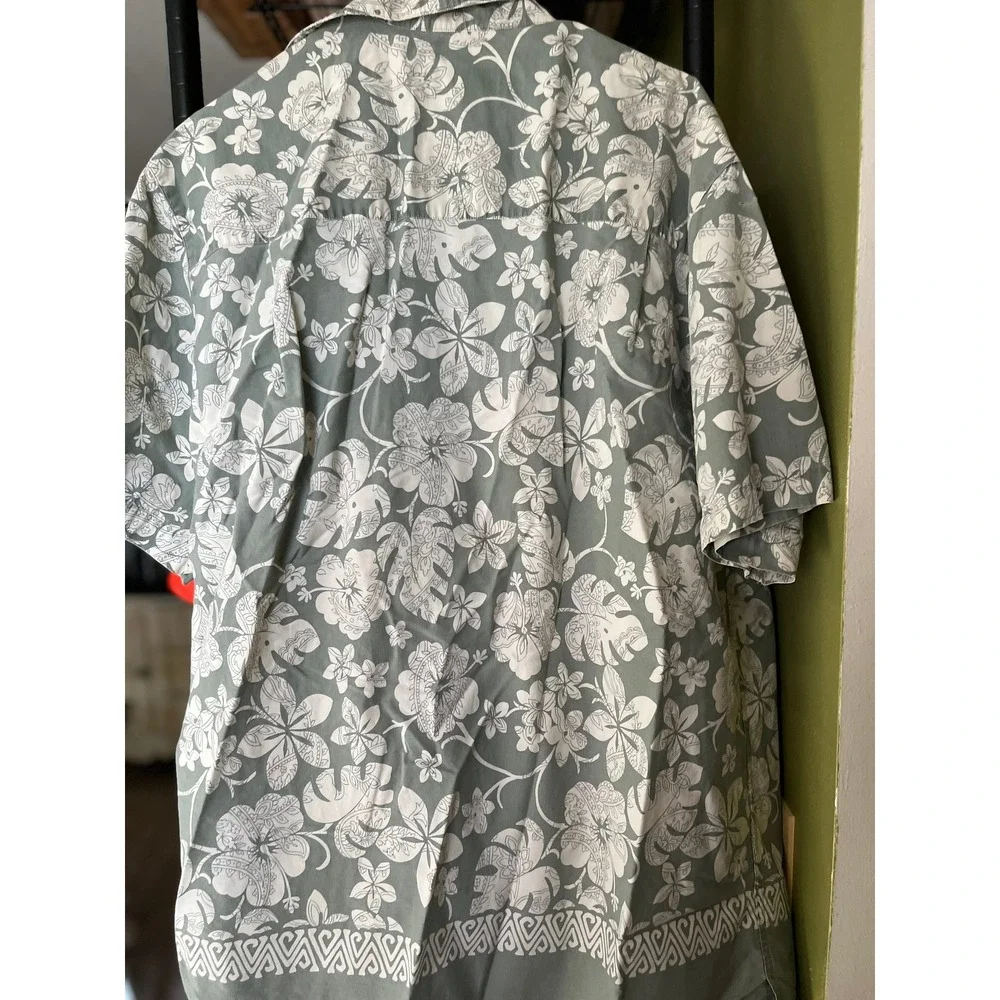 Chaps Ralph Lauren Floral Button Up Short Sleeve Shirt Men's - Picture 6 of 6